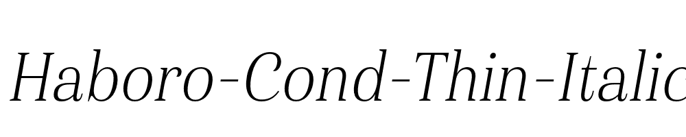 Haboro-Cond-Thin-Italic