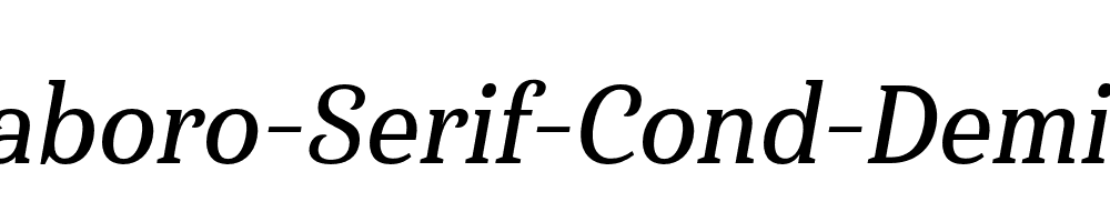 Haboro-Serif-Cond-Demi-It