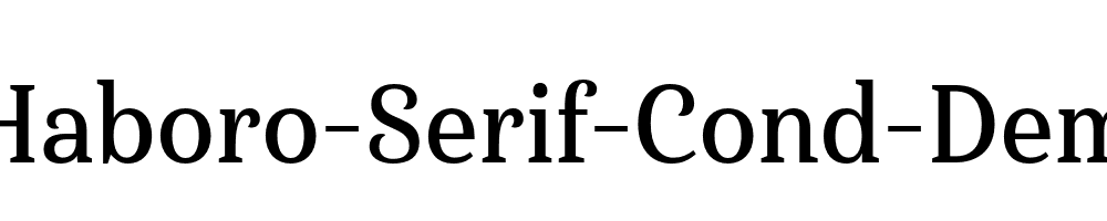 Haboro-Serif-Cond-Demi