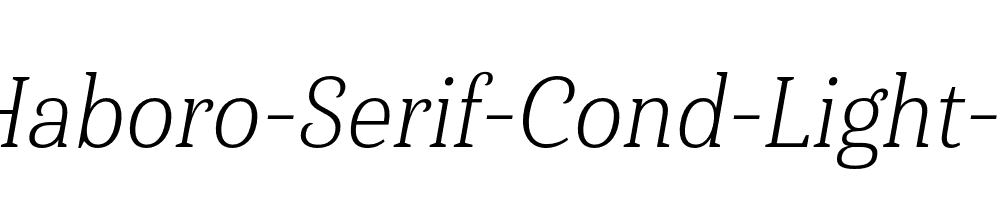 Haboro-Serif-Cond-Light-It