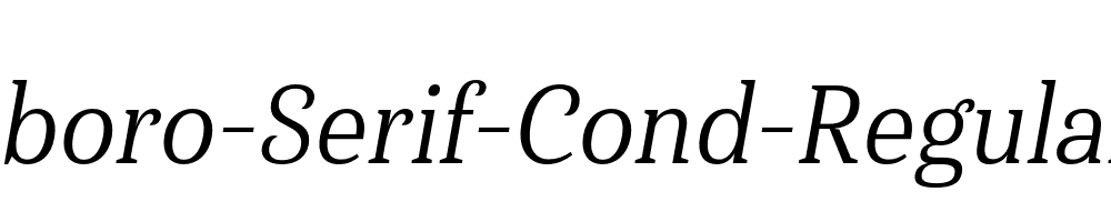 Haboro-Serif-Cond-Regular-It