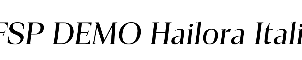 FSP DEMO Hailora Italic