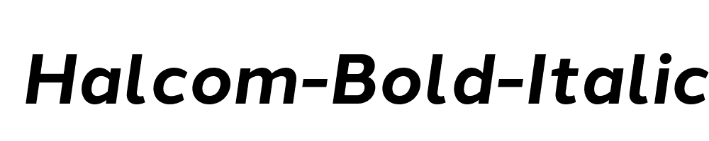 Halcom-Bold-Italic