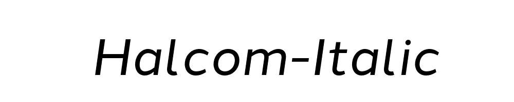 Halcom-Italic