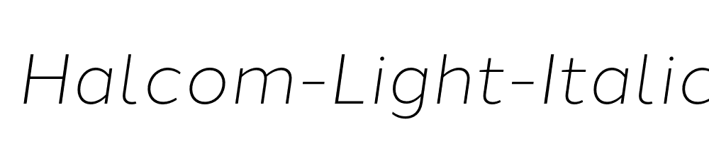 Halcom-Light-Italic