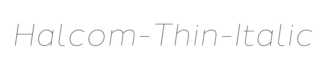 Halcom-Thin-Italic