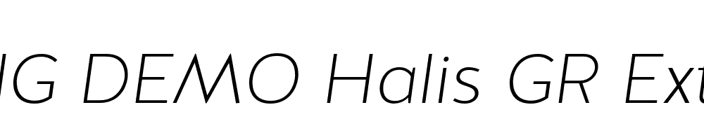  DEMO Halis GR ExtraLight Italic