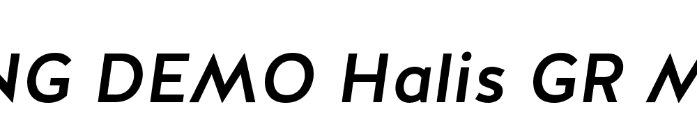  DEMO Halis GR Medium Italic