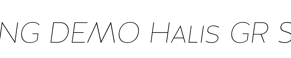  DEMO Halis GR S Thin Italic