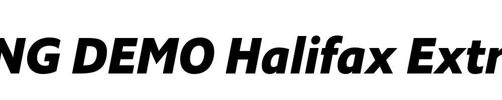  DEMO Halifax ExtraBold Italic