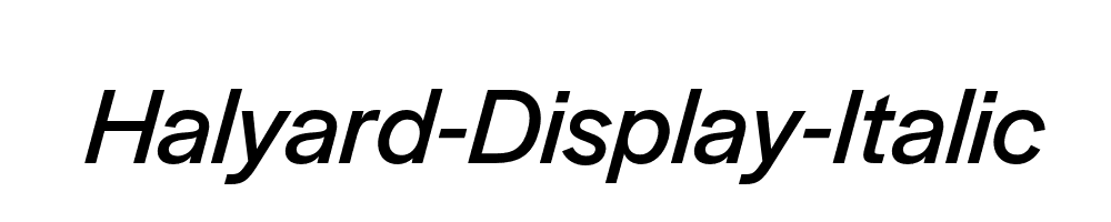 Halyard-Display-Italic