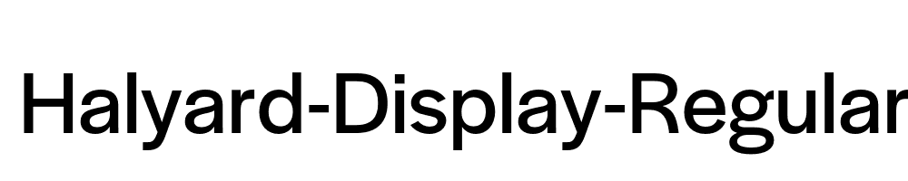 Halyard-Display-Regular