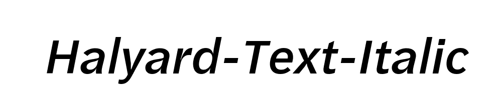 Halyard-Text-Italic