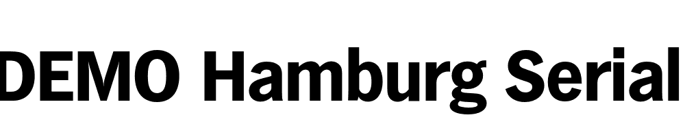  DEMO Hamburg Serial Xbold Regular