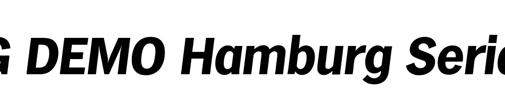  DEMO Hamburg Serial Xbold Italic