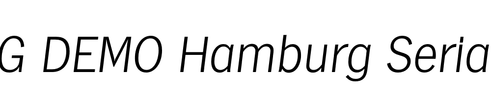  DEMO Hamburg Serial Xlight Italic