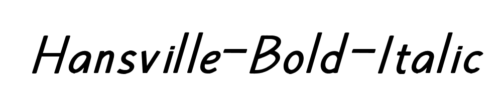 Hansville-Bold-Italic