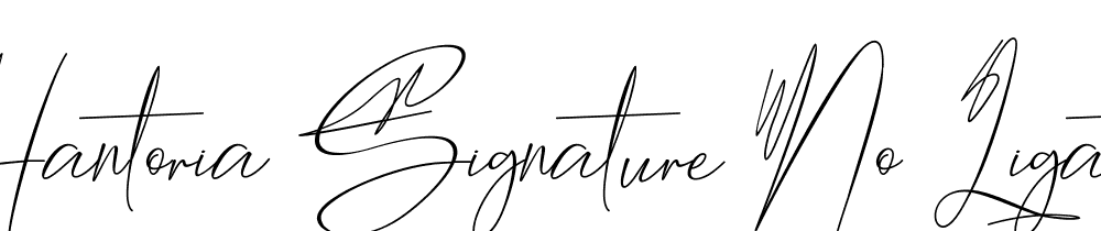 Hantoria Signature No Ligature