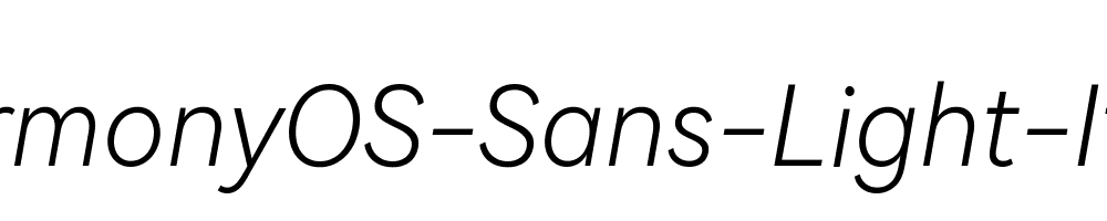 HarmonyOS-Sans-Light-Italic