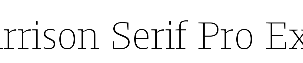 Harrison Serif Pro Extra