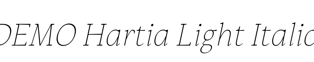 FSP DEMO Hartia Light Italic Italic