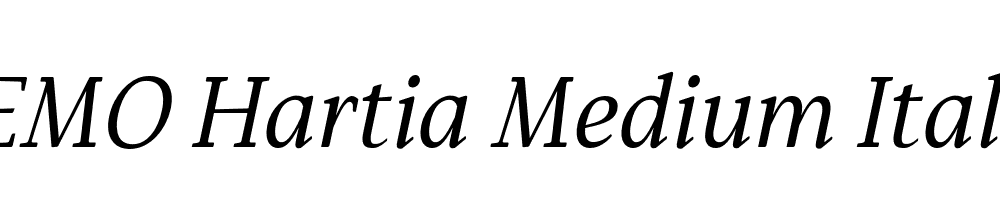 FSP DEMO Hartia Medium Italic Italic