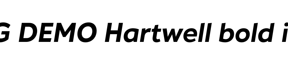  DEMO Hartwell bold italic Regular