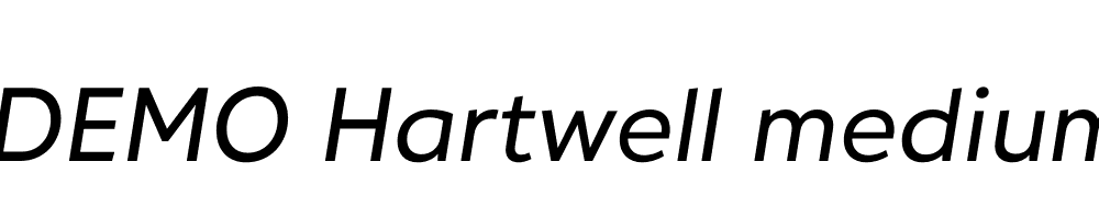  DEMO Hartwell medium italic Regular