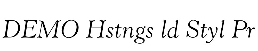 FSP DEMO Hstngs ld Styl Pr Italic