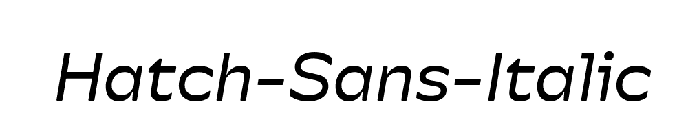 Hatch-Sans-Italic