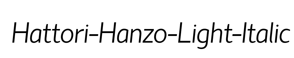 Hattori-Hanzo-Light-Italic