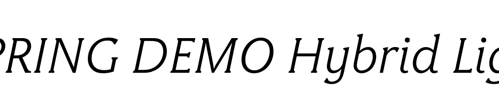  DEMO Hybrid Light Italic