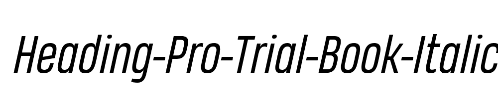 Heading-Pro-Trial-Book-Italic