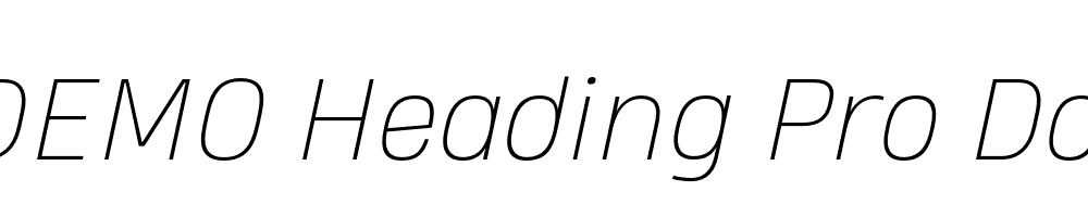  DEMO Heading Pro Double Thin Italic