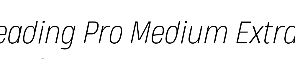  DEMO Heading Pro Medium ExtraLight Italic