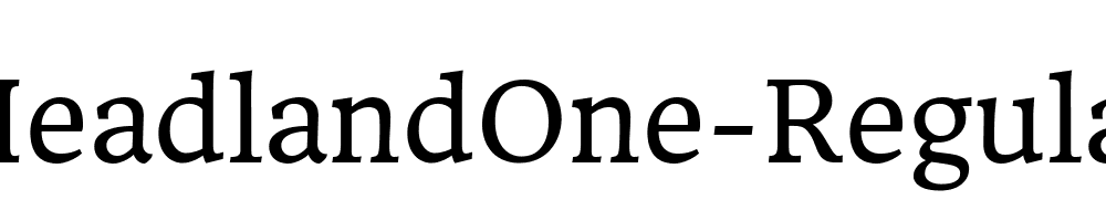 HeadlandOne-Regular