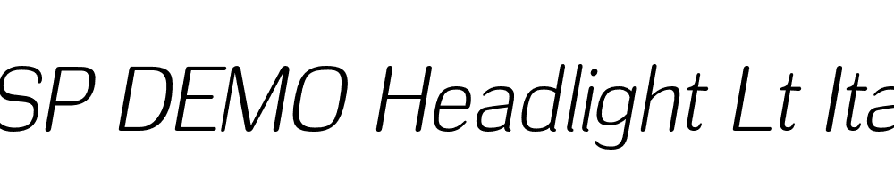 FSP DEMO Headlight Lt Italic