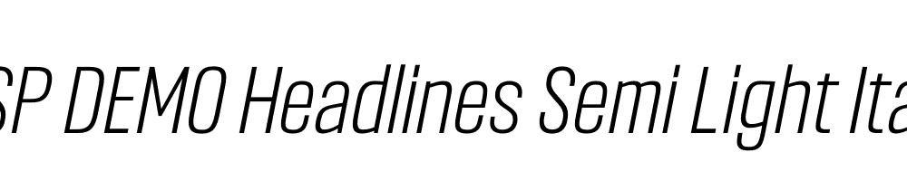 FSP DEMO Headlines Semi Light Italic