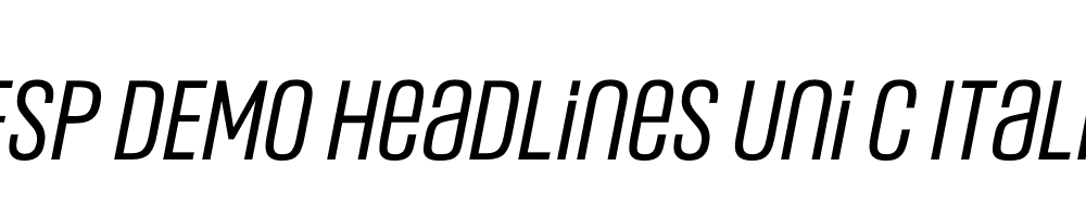 FSP DEMO Headlines Uni C Italic