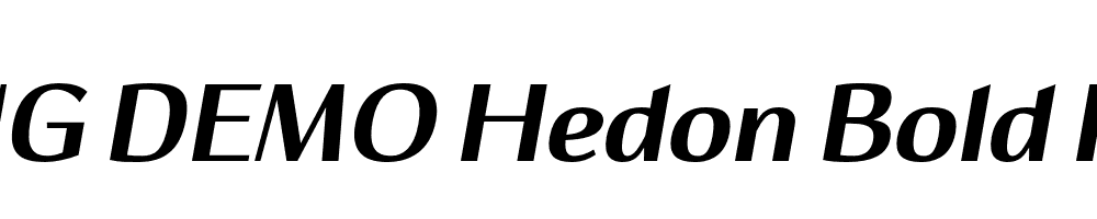  DEMO Hedon Bold Italic Regular