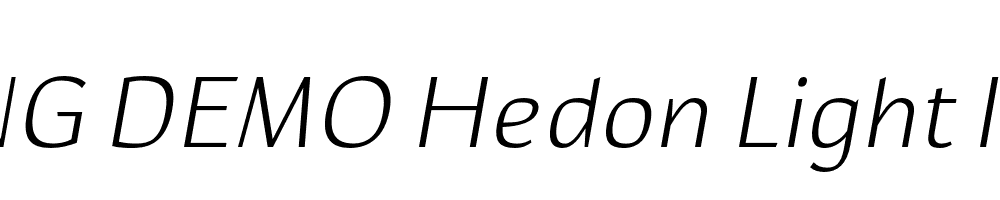  DEMO Hedon Light Italic Regular