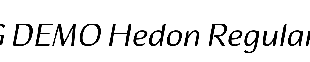  DEMO Hedon Regular Italic Regular