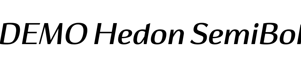  DEMO Hedon SemiBold Italic Regular