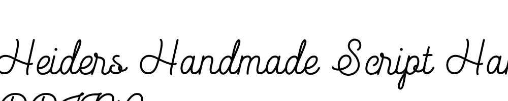  DEMO Heiders Handmade Script Handmade Script