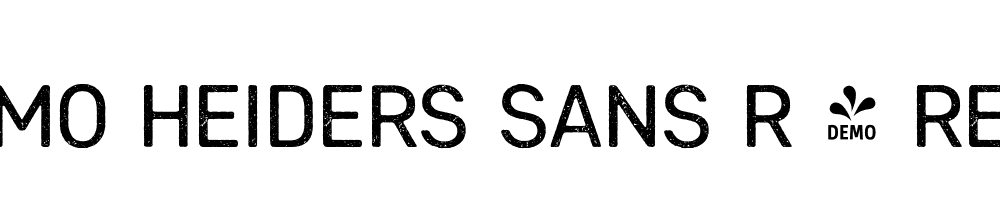  DEMO Heiders Sans R 1 Regular Regular