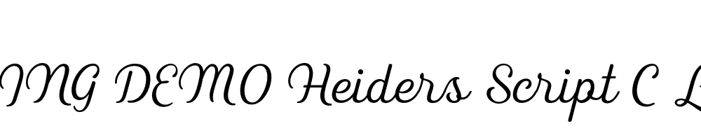  DEMO Heiders Script C Light C Light