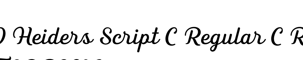  DEMO Heiders Script C Regular C Regular