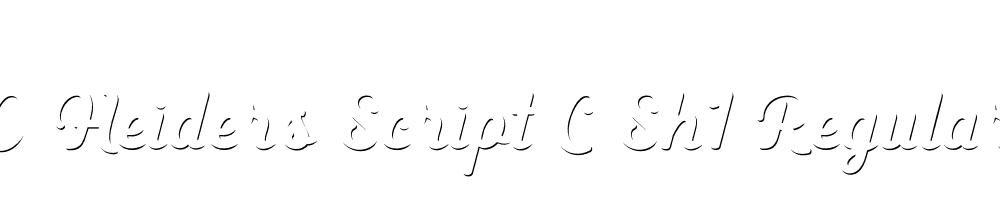  DEMO Heiders Script C Sh1 Regular C Sh1 Regular