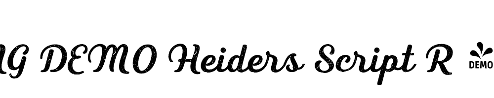  DEMO Heiders Script R 1 Bold R 1 Bold