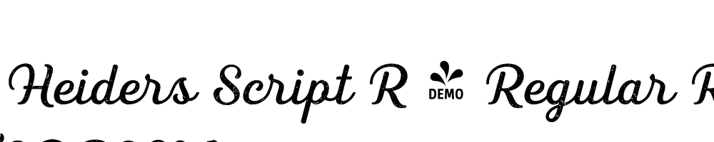  DEMO Heiders Script R 1 Regular R 1 Regular